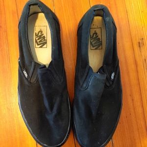 Vans black slip on size 10 mens